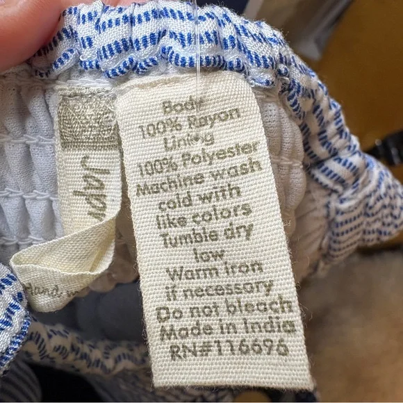 NWT Japna Blue & White Striped Boho Romper Embroidered Summer Festival Jumper - Picture 7 of 8